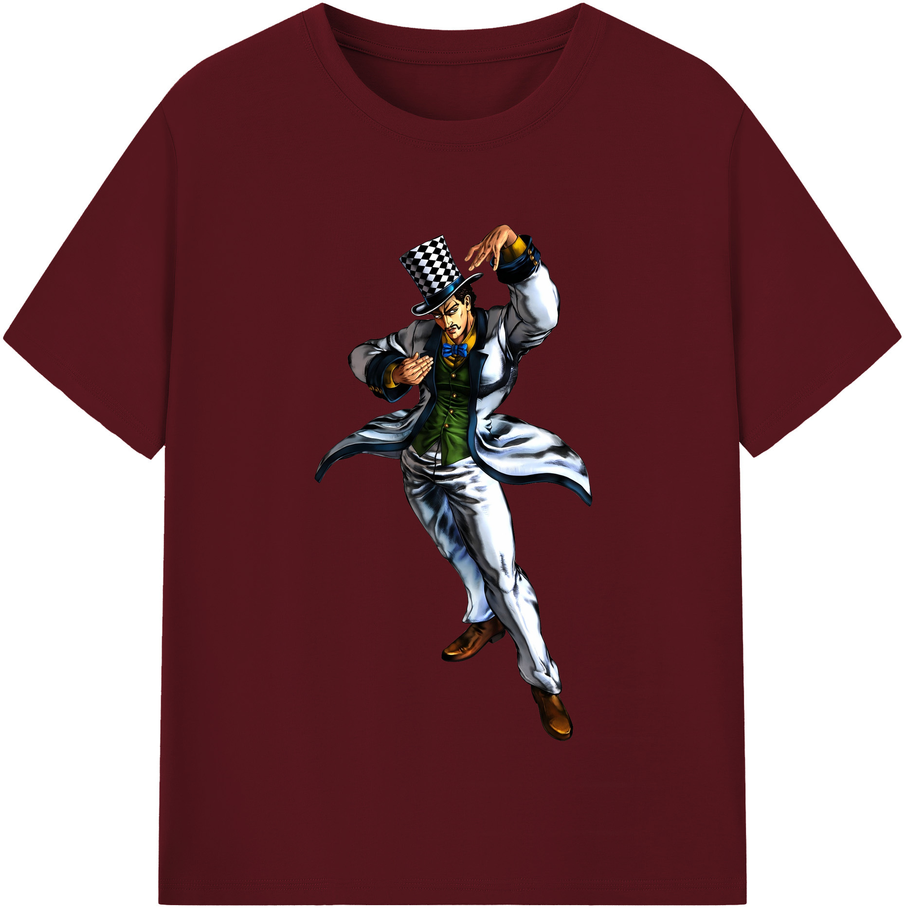 （画像用） ジョジョの奇妙な冒険 ウィル?アントニオ?ツェペリ JoJo's Bizarre Adventure Will Anthonio Zeppeli 綿100％半袖Tシャツ（フロントプリント）